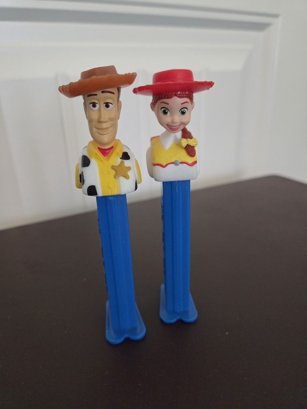 Disney Woody & Jessie Blue Stem PEZ Candy Dispensers